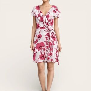 Free People Anthropologie  Floral French Quarter Wrap Dress XS White Rayon